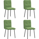  Jedilni stoli 4 kosi svetlo zelen žamet, (21822547) | Shoptok.si