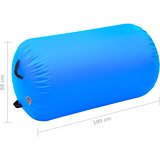  Gimnastički valjak na napuhavanje s crpkom 100x60 cm PVC plavi | shoptok.hr