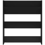  Zidni ormarić za cipele crni 80 x 18 x 90 cm konstruirano drvo | shoptok.hr