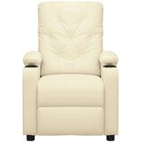 vidaXL Električni naslanjač krem umetno usnje | Shoptok.si
