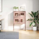 vidaXL Visoka ploča ružičasta 68x39x107 cm čelik | shoptok.hr