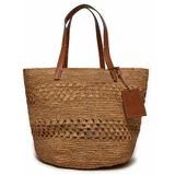 Manebi Ročna torba Handcrafted Raffia Basket Bag Weaving V 2.2 CK Rjava