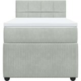  Box spring krevet s madracem svjetlosivi 80 x 200 cm baršunasti | shoptok.hr