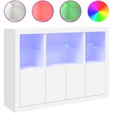 Maison Chic Komoda - Predalnik z LED diodami 3 kosi bel inženirski les, (21722211) | Shoptok.si