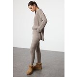 Trendyol Mink Corduroy Trousers Knitwear Bottom-Top Set | Shoptok.si