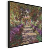  Slika - Claude Monet – A Pathway in Monet\'s Garden 60x60 U crnom drvenom okviru | shoptok.hr