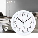 Nedis CLWA105WT - Zidni sat, prečnik 22 cm, 1xAA, beo | Eponuda.com