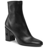 Max Mara Škornji Damierbootie 23479625336 Črna