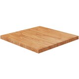 vidaXL Kvadratna mizna plošča svetlo rjava 70x70x4 cm trdna hrastovina Cene