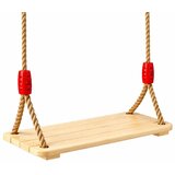  Dječja drvena ljuljačka GINGER HOME za dvorište s užadima – prirodno drvo, 33 cm | shoptok.hr