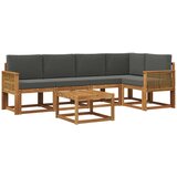 vidaXL Zunanja garnitura za sedenje 6 pcs Naravna in antracitna, (5000279510) | Shoptok.si