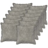  Presvlaka za jastuk 12 kom. HOUTEN Svjetlosiva 45 x 45 cm - Dizajn s paspulom Svjetlosiva 12 | shoptok.hr