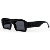 Fendi graphy Grey Geometric Sunglasses ONE SIZE (52) Črna/Siva Cene