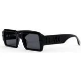 graphy Grey Geometric Sunglasses ONE SIZE (52) Črna/Siva