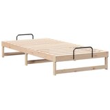  Krevetna konstrukcija Smeđa 100 x 210 cm Čvrsto borovo drvo | shoptok.hr