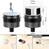 solight PP120CW-PD20- Utični stub za radnu ploču stola sa Qi 3x230V+1xUSB-A+1xUSB-C | Eponuda.com
