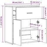 vidaXL Komoda 2 kosa siva sonoma 60x31x70 cm inženirski les | Shoptok.si