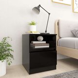  Nočna omarica 2 kosa črna 40x40x50 cm iverna plošča, (20624032) | Shoptok.si