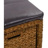  Klupa s 2 košare od morske trave 71 x 40 x 42 cm smeđa | shoptok.hr