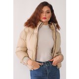 Dewberry Z6650 LADIES PUFFER COAT-BEIGE | shoptok.hr