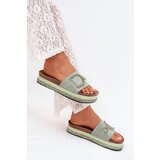 Boto Women's Platform Slippers With Decoration Green Daphira | shoptok.hr