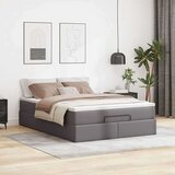  Otomanski krevet s madracem sivi 140x190cm umjetna koža | shoptok.hr