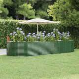  Povišena vrtna gredica od čelika 367x140x68 cm zelena | shoptok.hr