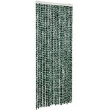 vidaXL Zavesa proti mrčesu zelena in bela 100x230 cm šenilja | Shoptok.si