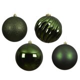 DEKOR DOM dekoracija - hanging bauble set mix 4pcs 14cm 022837 - pine green - kmg ( 045601 ) | Eponuda.com