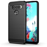  Gumijasti / gel etui Carbon za LG K50s - črni Cene