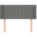  Uzglavlje s ušima tamnosivo 83x16x78/88 cm od tkanine | shoptok.hr