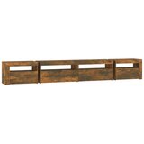 TV ormarić s LED svjetlima boja dimljenog hrasta 270x35x40 cm | Eponuda.ba