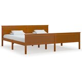  Posteljni okvir medeno rjav iz trdne borovine 200x200 cm, (20643070) | Shoptok.si