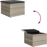  Set sofe s jastukom s pohranom 4 pcs Svijetlo siva poliratan | shoptok.hr