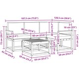  Set vanjskih sofa 5 kom. Prirodna i antracit | shoptok.hr