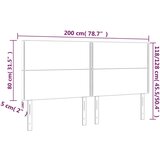  Posteljno vzglavje temno sivo 200x5x118/128 cm blago, (20737434) | Shoptok.si