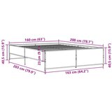 vidaXL Okvir za krevet crni 160x200 cm konstruirano drvo i metal | shoptok.hr