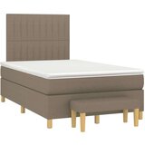  Box spring postelja z vzmetnico taupe 120x200 cm blago | Shoptok.si