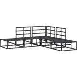 vidaXL Sjedeća garnitura za vrt 5 pcs Crna 211.5 x 211.5 x 71 cm | shoptok.hr