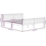  Posteljni okvir siv iz trdne borovine 200x200 cm, (20645037) | Shoptok.si