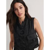 Reserved - Prsluk od nabrane tkanine - crno | shoptok.hr