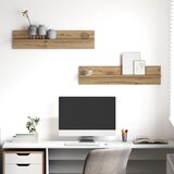 vidaXL Police na zidu 2 pcs Umjetnička hrastovina 80 x 11.5 x 18 cm | shoptok.hr