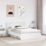  Okvir za krevet Bijelo 140 x 200 cm Konstruirano drvo - Bijelo 140 x 200 cm | shoptok.hr