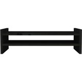  Stojalo za zaslon črno 50x27x15 cm trdna borovina | Shoptok.si
