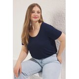 Trendyol Ženska majica Tbbss25Bf00063, Tamnoplava | Eponuda.com