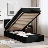  Otomanski krevet s madracem crni 90x190cm umjetna koža | shoptok.hr
