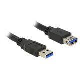 Delock USB kabel USB 3.2 gen. 1 (USB 3.0) USB-A vtič\, USB-A vtičnica 5.00 m črna pozlačeni konektorji 85058, (20416382) | Shoptok.si