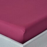 HOMESCAPES slivova egipčanski bombaž 30 cm globok prilegajoči se prtljažnik 200 niti, 90x190 cm, (20750754) | Shoptok.si