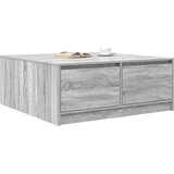 vidaXL Kavna mizica s predali siva sonoma 100x100x40 cm | Shoptok.si