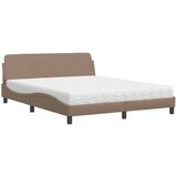  Krevet s madracem Dover cappuccino 160x200 cm od umjetne kože | shoptok.hr